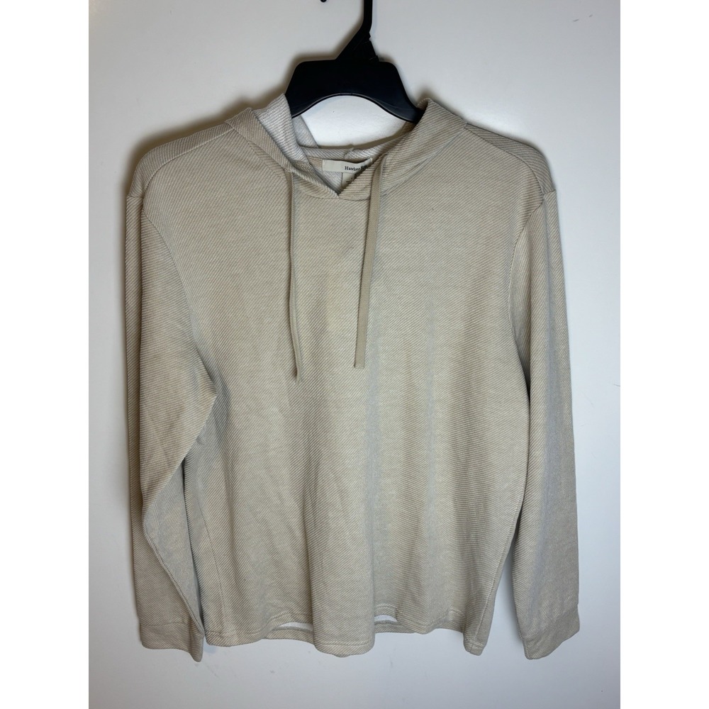 Hawker Rye Lightweight Twill French Terry Hoodie Tan- XL  NWT